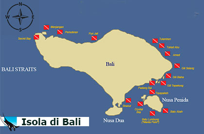 Bali Mappa Immersioni