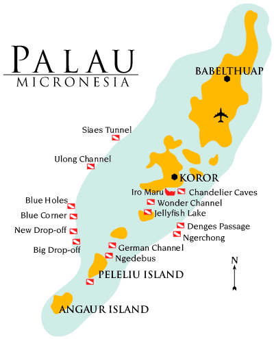 Palau Parco Marino Mappa