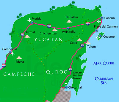 Yucatan mappa